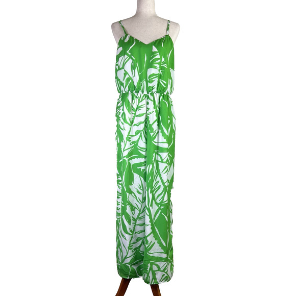 Lilly Pulitzer Target Collaboration Jumpsuit Size Large Green/White Resortwear - Picture 1 of 16